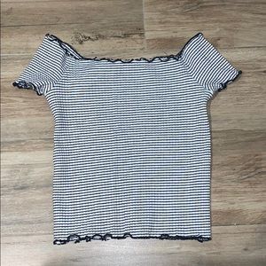 Off the shoulder crop top